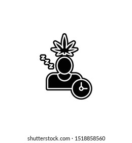 Marijuana, sleep, disorder icon. Simple glyph, flat vector of marijuana icons for ui and ux, website or mobile application