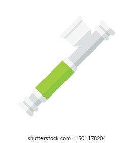 Marijuana smoke pipe icon. Flat illustration of marijuana smoke pipe vector icon for web design