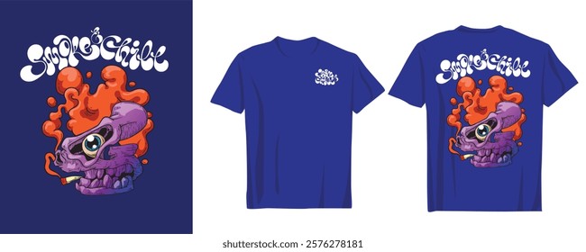 Marijuana Smoking Vector for Cool T-Shirts