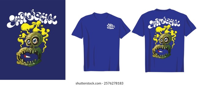 Marijuana Smoking Vector for Cool T-Shirts