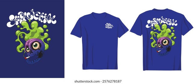Marijuana Smoking Vector for Cool T-Shirts
