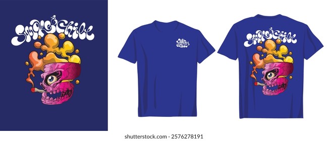 Marijuana Smoking Vector for Cool T-Shirts