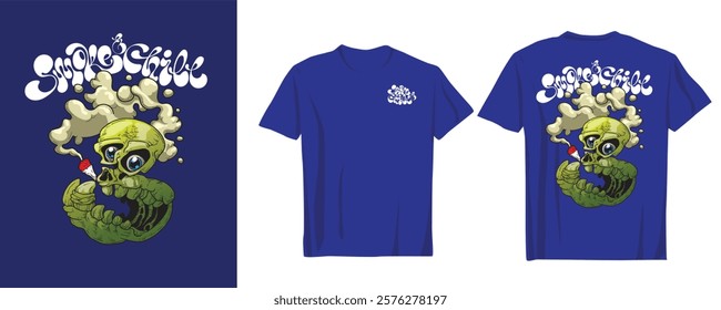 Marijuana Smoking Vector for Cool T-Shirts