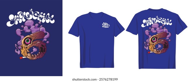 Marijuana Smoking Vector for Cool T-Shirts