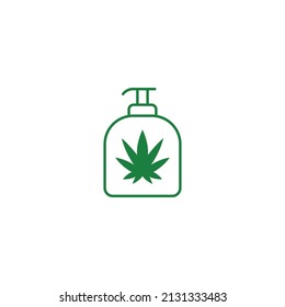 Marijuana soap, cannabis soap simple thin line icon vector illustration. For web and mobile UI UX
