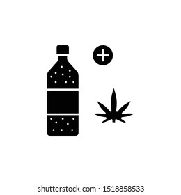 Marijuana, solvent icon. Simple glyph, flat vector of marijuana icons for ui and ux, website or mobile application