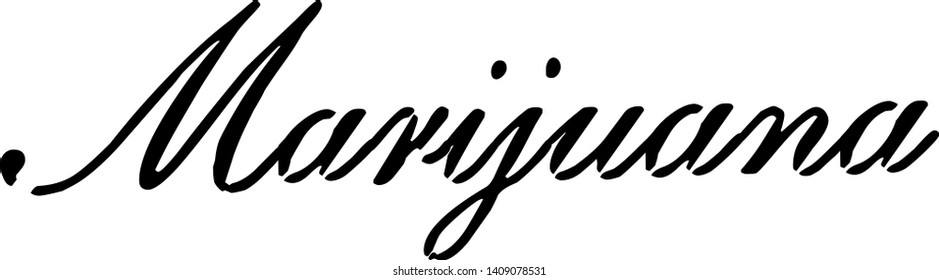 MARIJUANA stamp on white background