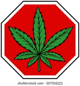 Marijuana Stop Sign