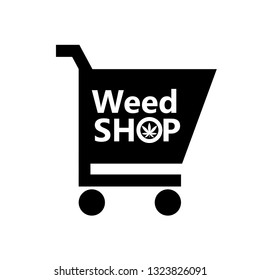 Marijuana store location icon vector