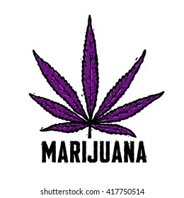 Marijuana symbol. Logotype.