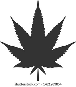 Marijuana vector cannabis leaf weed icon logo illustration clip art graphic black, eps 10