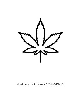 Marijuana vector icon, cannabis design illustration.