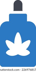 ilustración de marihuana Vector en un fondo transparente. Símbolos de calidad superior. Iconos vectoriales de glifos para diseño de conceptos y gráficos. 
