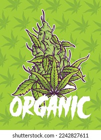 marijuana vector illustration for your work logo merchandise t-shirt sticker and greeting card poster label design advertising business company