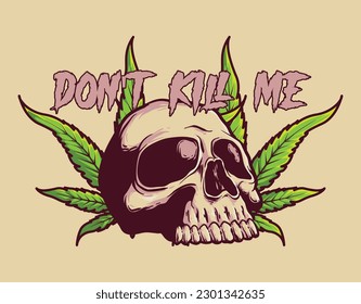 ilustración de vector de marihuana para su trabajo logotipo mercadería pegatina de camisetas y tarjeta de saludo diseño de etiqueta de carteles de publicidad empresa