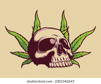 ilustración de vector de marihuana para su trabajo logotipo mercadería pegatina de camisetas y tarjeta de saludo diseño de etiqueta de carteles de publicidad empresa