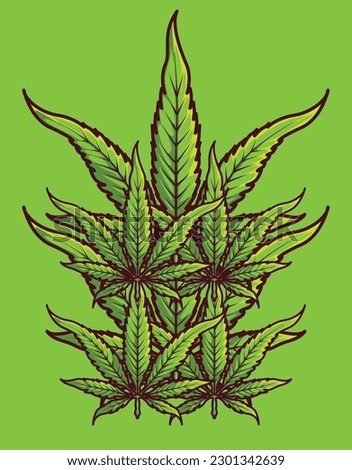 marijuana vector illustration for your work logo merchandise t-shirt sticker and greeting card poster label design advertising business company