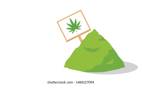 marijuana vector. marijuana powder. wallpaper. free space for text. background. copy space.