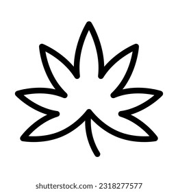 Icono De Línea Gruesa Del Vector De Marihuana Para Uso Personal Y Comercial.
