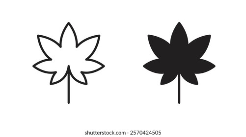 Marijuana vector web icons set