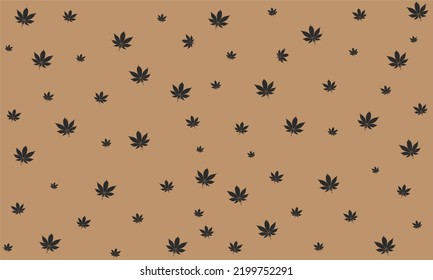 Patrón de fondo de la hoja de cannabis de la marihuana