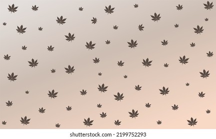 Patrón de fondo de la hoja de cannabis de la marihuana