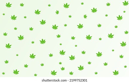 Patrón de fondo de la hoja de cannabis de la marihuana