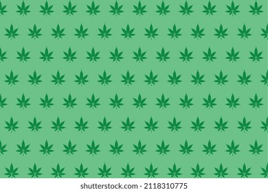 hierba de marihuana deja fondo de patrón verde