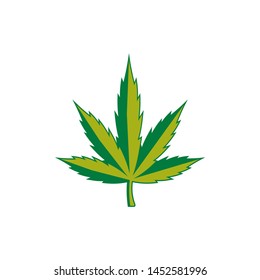 Marijuana, weed logo design template vector illustration