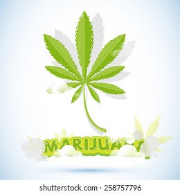 marijuana. weed. relaxing concept - vector illustration