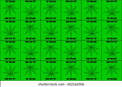 Marijuana Yes - No, Marijuana leaf background, cannabis, cannabis leaf,