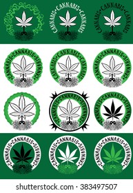 Marijuna Cannabis design stamp vector illustration