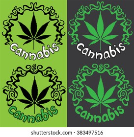 Marijuna Cannabis design stamp vector illustration