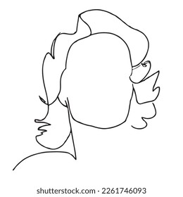 Marilyn Monroe one-line simple drawing design. isolated on white. eps10. 