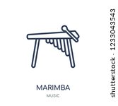 Marimba icon. Marimba linear symbol design from music collection. Simple outline element vector illustration on white background