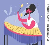 Marimba illustration. Vector Illustration . 