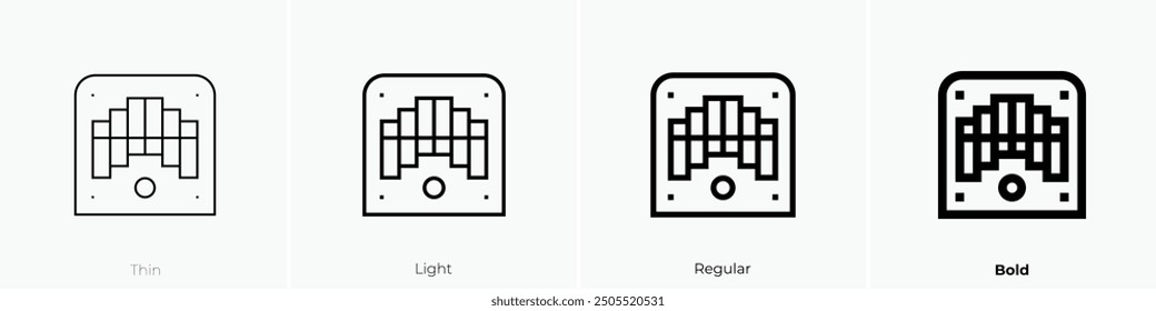 marimbol icon. Thin, Light Regular And Bold style design isolated on white background