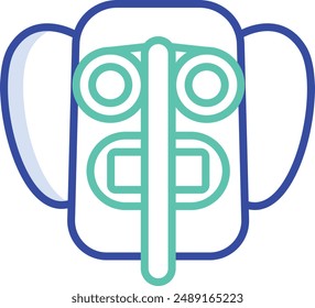 Marimonda outline color vector illustration