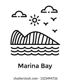 Marina concept line icon 