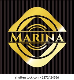 Marina golden emblem or badge
