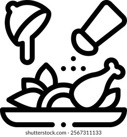 marinated icon. Thin Linear Style Design Isolated On White Background