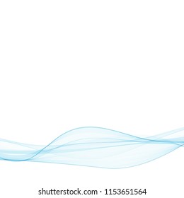 Marine abstract wave. Vector lines
