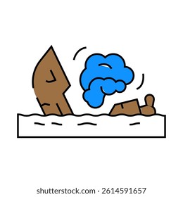 marine accident line icon vector. marine accident sign. isolated symbol illustration