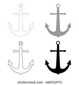 Marine anchor  icon .
