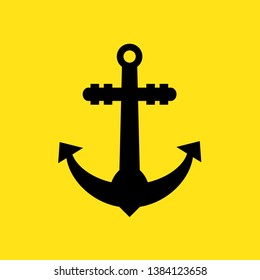 marine anchor icon vector nautical.