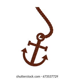 marine anchor isolated icon