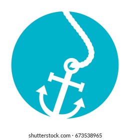 marine anchor isolated icon
