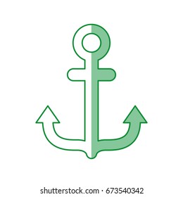 marine anchor isolated icon