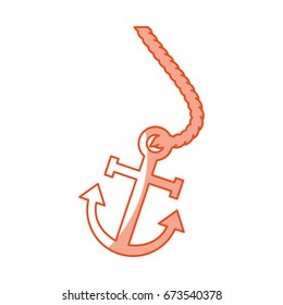 marine anchor isolated icon