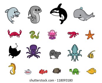 marine animal set